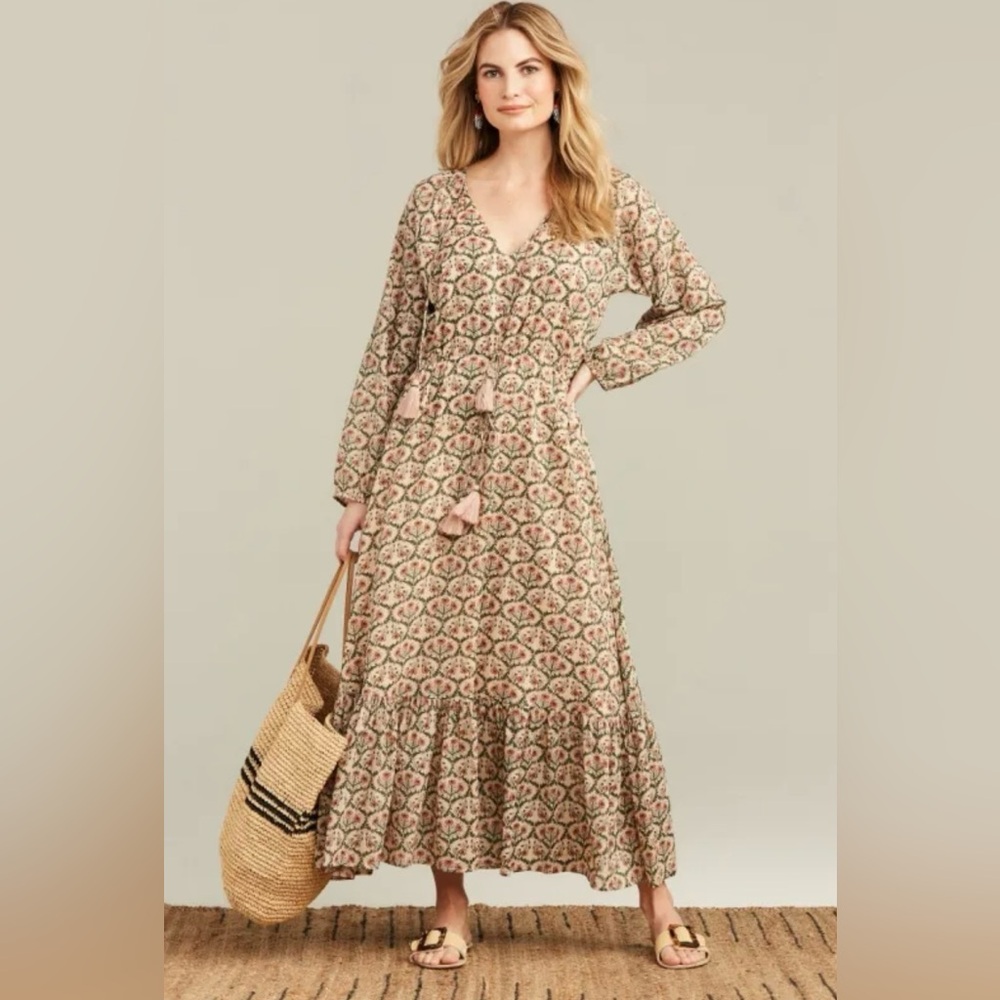 Roller Rabbit Hampton Olaya Angelica Floral Cotton Maxi Dress, size XS-SOLD OUT